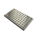 Plaque en acier inox pour bonde de douche blend - idralite - gris - a grille - chrome