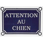 Plaque attention au chien