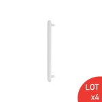 Plaque aveugle et antivol aluminium blanc ral9016 lot de 4