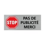 Plaque pour botes aux lettres stop pas de publicit merci wuv0005