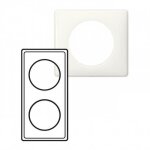 Plaque - legrand - céliane - 2 postes - finition glossy - blanc Plaque - legrand - céliane - 2 postes - finition glossy - blanc
