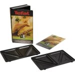 Plaques croque triangle tefal snack collection - lot de 2 avec livre de recettes