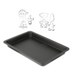 Plaque de cuisson et 7 emporte - pièces de noël inox - zenker - 42 x 29 cm Plaque de cuisson et 7 emporte - pièces de noël inox - zenker - 42 x 29 cm