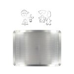 Plaque de cuisson four microperfore de 40 x 30 cm et 7 emporte - pices de nol inox zenker nol