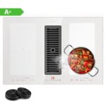 Plaque de cuisson induction - klarstein - 2 en 1 - hotte aspirante - 391 m / h - cee a +