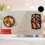 Plaque de cuisson à induction - victoria 5 flex - encastrable 7400 w 2 zones flex minuterie - ivoire Plaque de cuisson à induction - victoria 5 flex - encastrable 7400 w 2 zones flex minuterie - ivoire