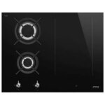 Plaque de cuisson mixte - smeg - pm3643d - 2 inductions - 2 gaz - 65 cm