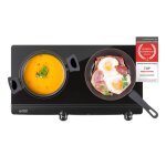 Plaque de cuisson posable - infrarouge double - 2500w - table de cuisson