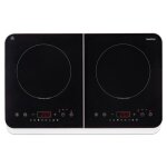 Plaque de cuisson posable - medion md18493 - induction - 2 foyers - 3500w - blanc / noir