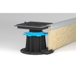 Plaque  dalle (incompatible avec les plots cleman) - 206 x 206 mm - noir - jouplast - a lunit