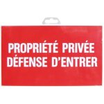 Plaque propriété privée - défense dentrer - 330x200 mm Plaque propriété privée - défense dentrer - 330x200 mm