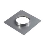 Plaque d�tanch�it� inox 350x350 pour tubage diametre int. 100 - 106 - ext. 110 - 116
