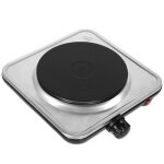 Plaque lectrique 1 feu - uten - plaque de cuisson posable en fonte - 1000w - noir - temprature variable ...
