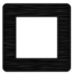 Plaque de finition simple - m�tal noir - kouro - zenitech