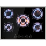 Plaque gaz 5 feux encastrable - klarstein - 70 cm - vitrocramique - snapjetignition