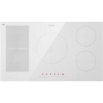 Plaque induction 5 feux encastrable - klarstein delicatessa 90 hybrid - 9000 w - vitroc�ramique - blanc ...