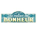 Plaque murale maison du bonheur géante bleu Plaque murale maison du bonheur géante bleu