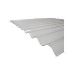 Plaque polycarbonate ondule translucide - l: 3 m - l: 90 cm - e: 0. 8 mm - translucide