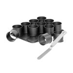 Plaque à pâtisserie mini gâteaux et spatule à glacer - zenker - black metallic Plaque à pâtisserie mini gâteaux et spatule à glacer - zenker - black metallic