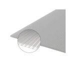 Plaque polycarbonate alvolaire 16mm - l: 3 m - l: 98 cm - e: 16 mm - clair