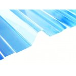 Plaque type bac acier 1045 en polycarbonate - l: 200 cm - l: 105 cm - transparent