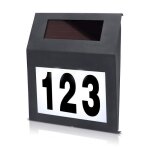 Plaque de porte solaire - yuenfong - numro de maison - acier inoxydable - led - interrupteur crpusculaire ...