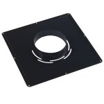 Plaque de propret� inox �maill� noir mat pour bois - ten - 400x400mm - diam�tre 150 - 153mm