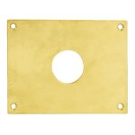 Plaque de propret� trou rond 26 laiton poli 65x65mm - heracles - 251452 - tr26