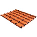 Plaque pvc imitation tuile mini 110 x 90 cm - l: 110 cm - l: 90 cm - e: 2. 3 mm - antique