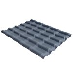 Plaque pvc imitation tuile mini 110 x 90 cm - l: 110 cm - l: 90 cm - e: 2. 3 mm - gris anthracite
