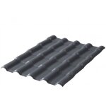 Plaque pvc imitation tuile moderne 222 x 75 cm - l: 222 cm - l: 75 cm - e: 2. 3 mm - gris anthracite