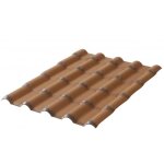 Plaque pvc imitation tuile moderne 222 x 75 cm - l: 222 cm - l: 75 cm - e: 2. 3 mm - antique