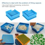 Plaque de remplissage de capsules 100 trous - salalis - bleu - 165 x 165cm