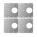Plaque de r�paration pour charni�res de meubles inf 9x9 cm en acier inoxydable - paquet de 4