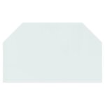 Plaque de verre pour chemine - pwshymi - 100x60 cm - verre tremp - rsistance 250 kg - bord biseaut ...