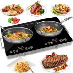 Plaque vitrocramique 2 feux ultrixe plaque de cuisson 3500w 11 niveaux de puissance surface en verre ...