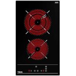 Plaque vitrocramique - teka - vitro tbc 32010 ttc bk - 2 feux - 3000 w - fonction chronomtre