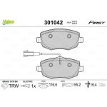 Plaquette de frein gamme first lancia ypsilon fr - valeo - 301042