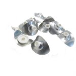 Plaquette ovale �tanche pour plaque ondul�e (x100) - l: 6 cm - l: 6. 5 mm - aluminium