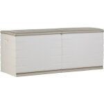 Plastiken coffre 450l intrieur / extrieur fonctionnel et esthtique cadenassable avec roulettes beige ...