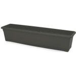 Plastiken jardini�re rectangulaire - 80 x 20 cm avec plateau - anthracite