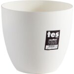 Plastiken pot de fleurs bol tes - 18 cm - blanc