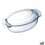 Plat de four pyrex classic avec couvercle ovale 39 x 23 x 15 cm transparent verre (3 unités) Plat de four pyrex classic avec couvercle ovale 39 x 23 x 15 cm transparent verre (3 unités)