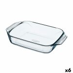 Plat de four pyrex irresistible rectangulaire transparent verre 6 units 315 x 197 x 64 cm