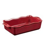 Plat � four rectangle ely 27x16x7 cm rouge - table passion