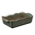 Plat � four rectangle ely 27x15x7 cm vert - table passion