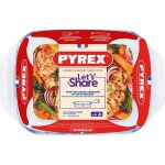 Plat � four rectangulaire - pyrex - lets share - 31 x 20 cm - verre