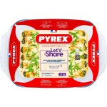 Plat � four rectangulaire - pyrex - lets share - 39 x 25 cm - verre