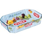 Plat  four rectangulaire en verre - pyrex - inspiration - 30x20x7cm - blanc - contemporain
