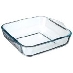 Plat  four - paris prix - modle carr - verre transparent - 22cm - compatible lave - vaisselle